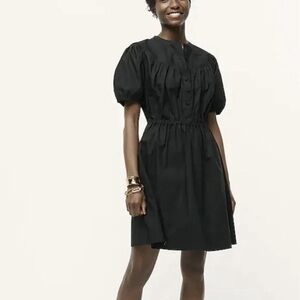 J.Crew puff-sleeve cotton poplin shirtdress